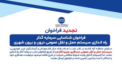 فراخوان شناسایی سرمایه‌گذار