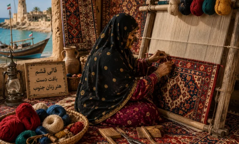 هنر قالی بافی قشم