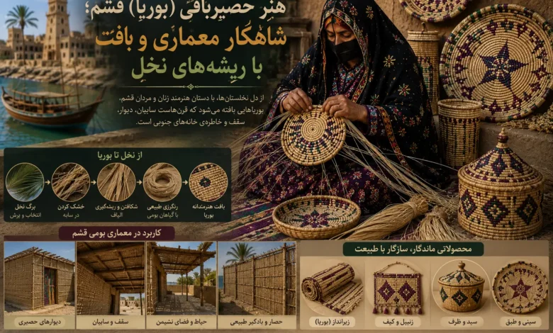 هنر حصیربافی (بوریا) قشم