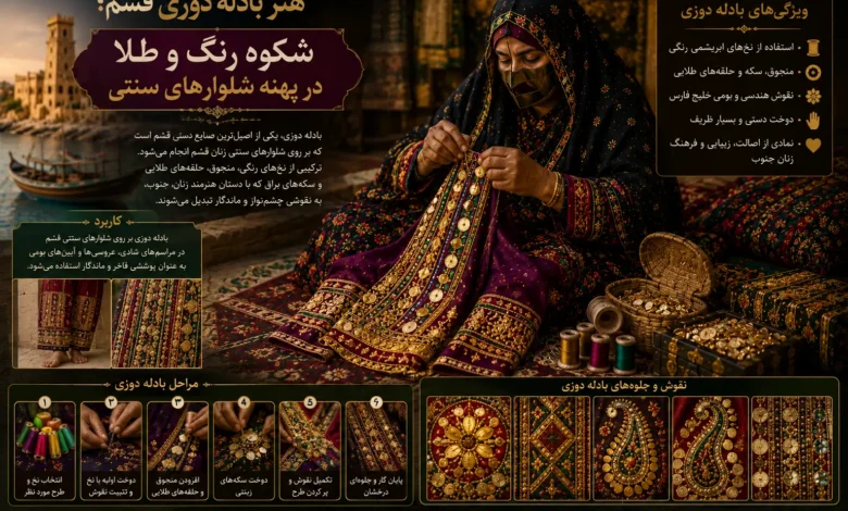 هنر بادله دوزی قشم