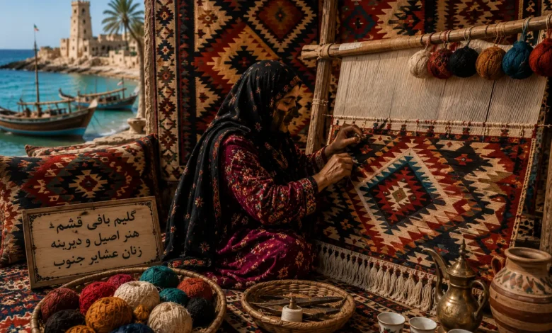 هنر گلیم بافی قشم